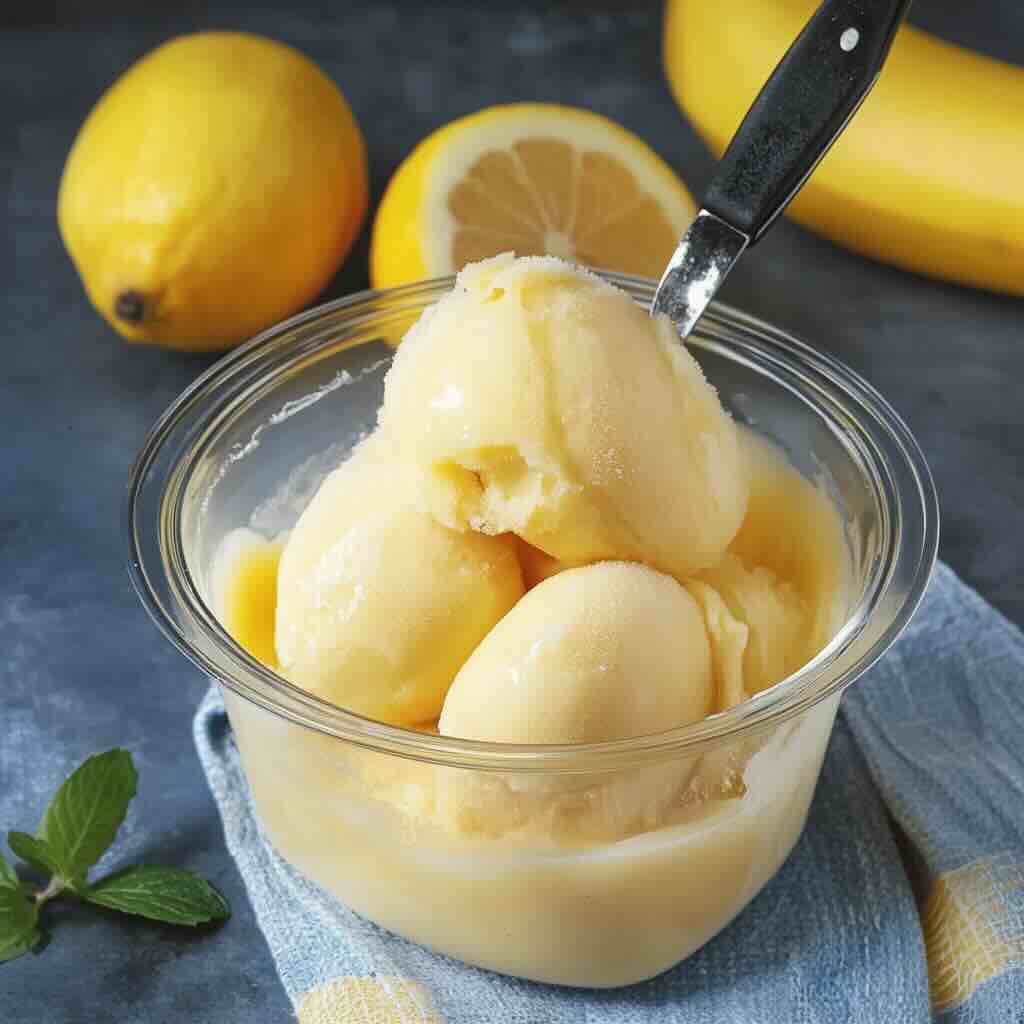 Lemon Banana Sorbet