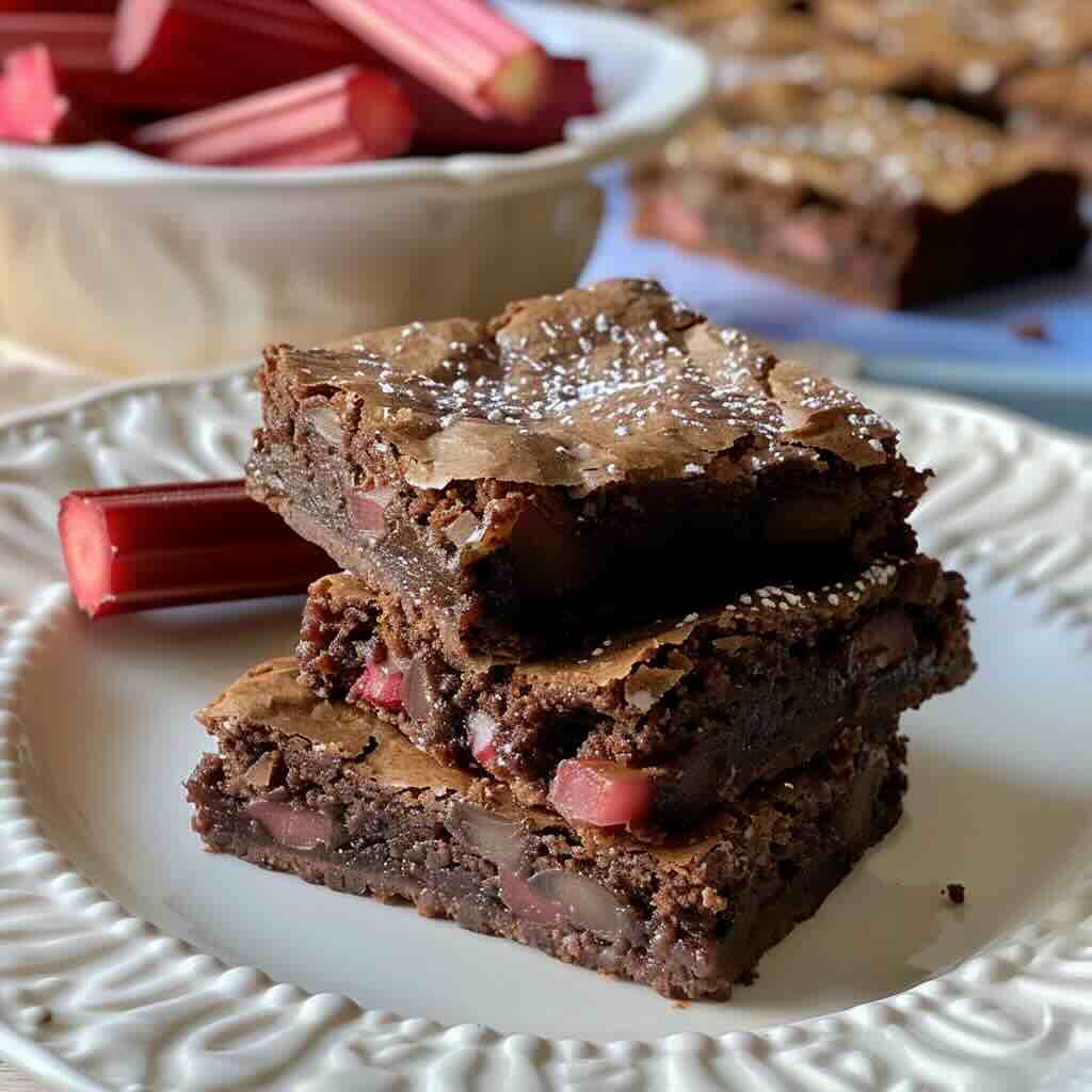 Rhubarb Brownies