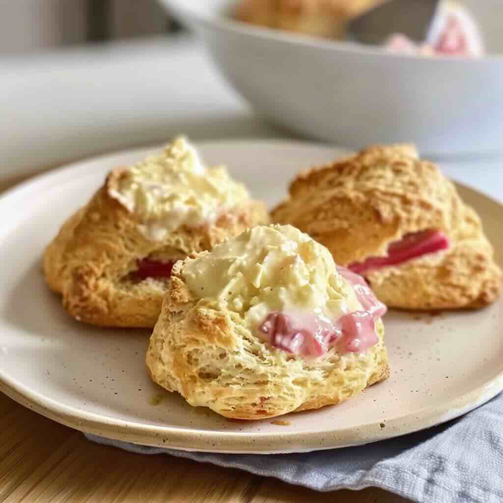 Rhubarb Custard Scones recipe