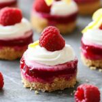 Mini Lemon Raspberry Cheesecakes